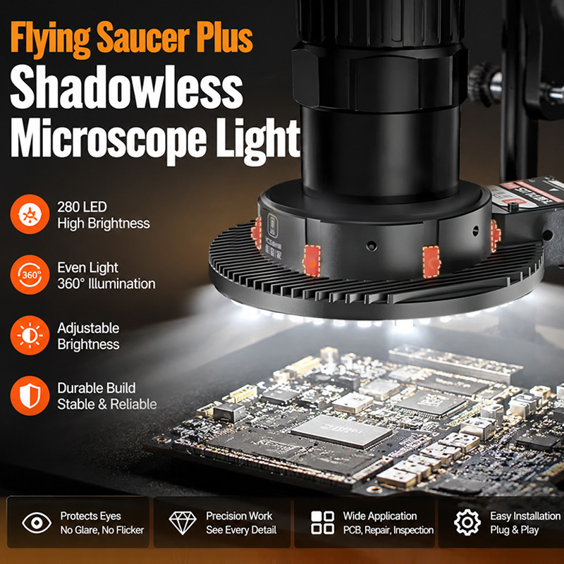 Electronics Repair Plus - YCS Flying Saucer Plus Lampu Mikroskop