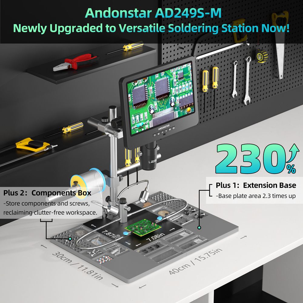 Andonstar AD249SM-Plus Trinocu - Electronics Repair Plus ulasan dan harga