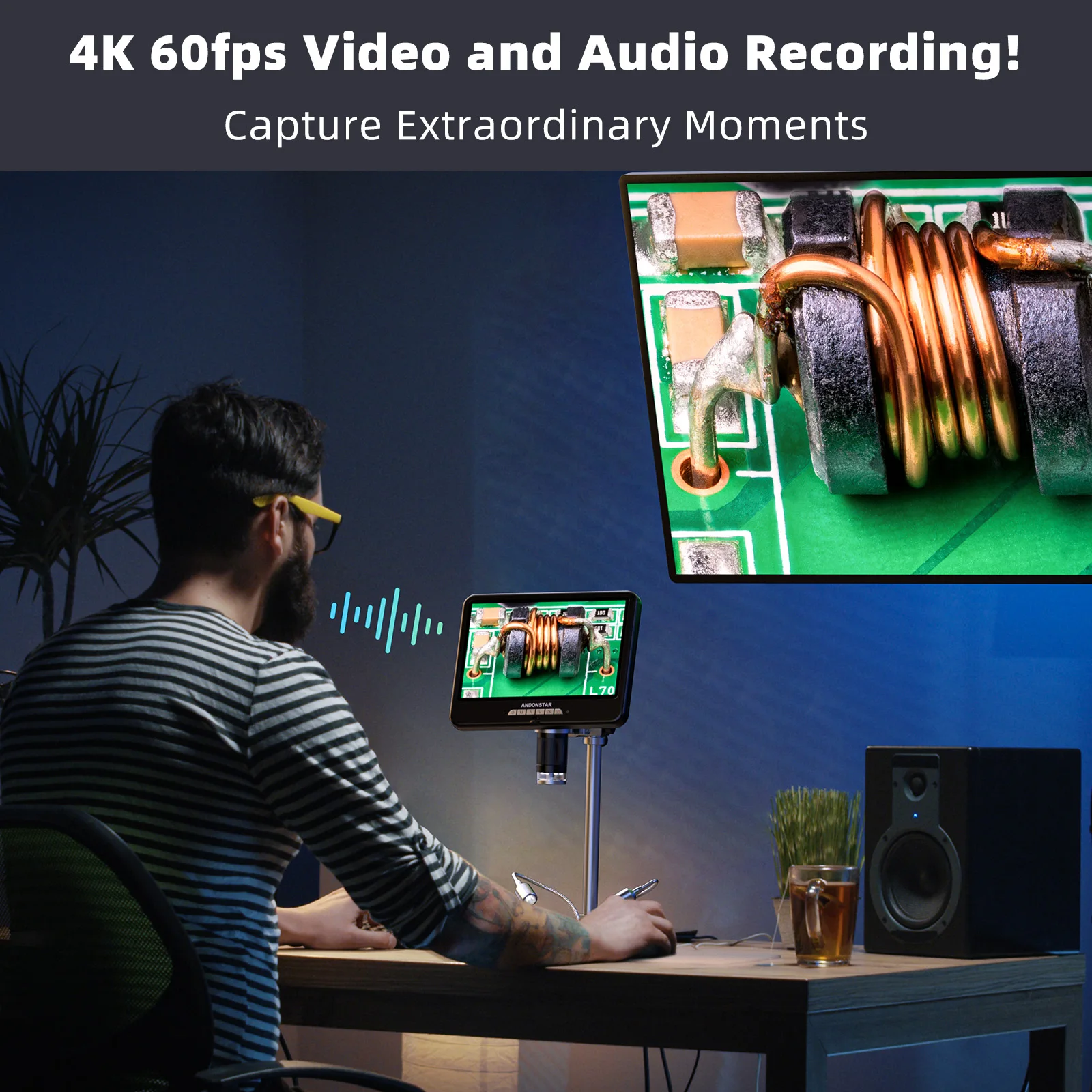 Andonstar AD210S-Pro 4K 60FPS  - Electronics Repair In Usa ulasan dan harga